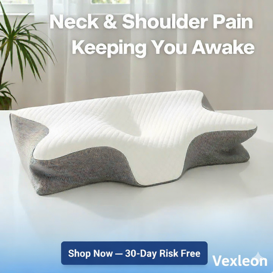 Vexleon™ Orthopedic Butterfly Pillow – Align Your Spine, Ease Neck Pain, Sleep Deeply