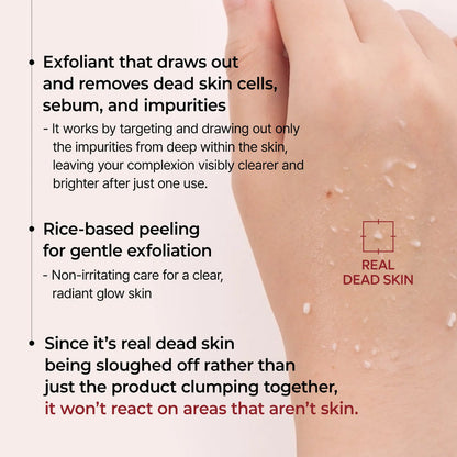 Dr. Melaxin Rice Peel Shot Ampoule Scrub For Dead Skin Cells, Blackheads Remover