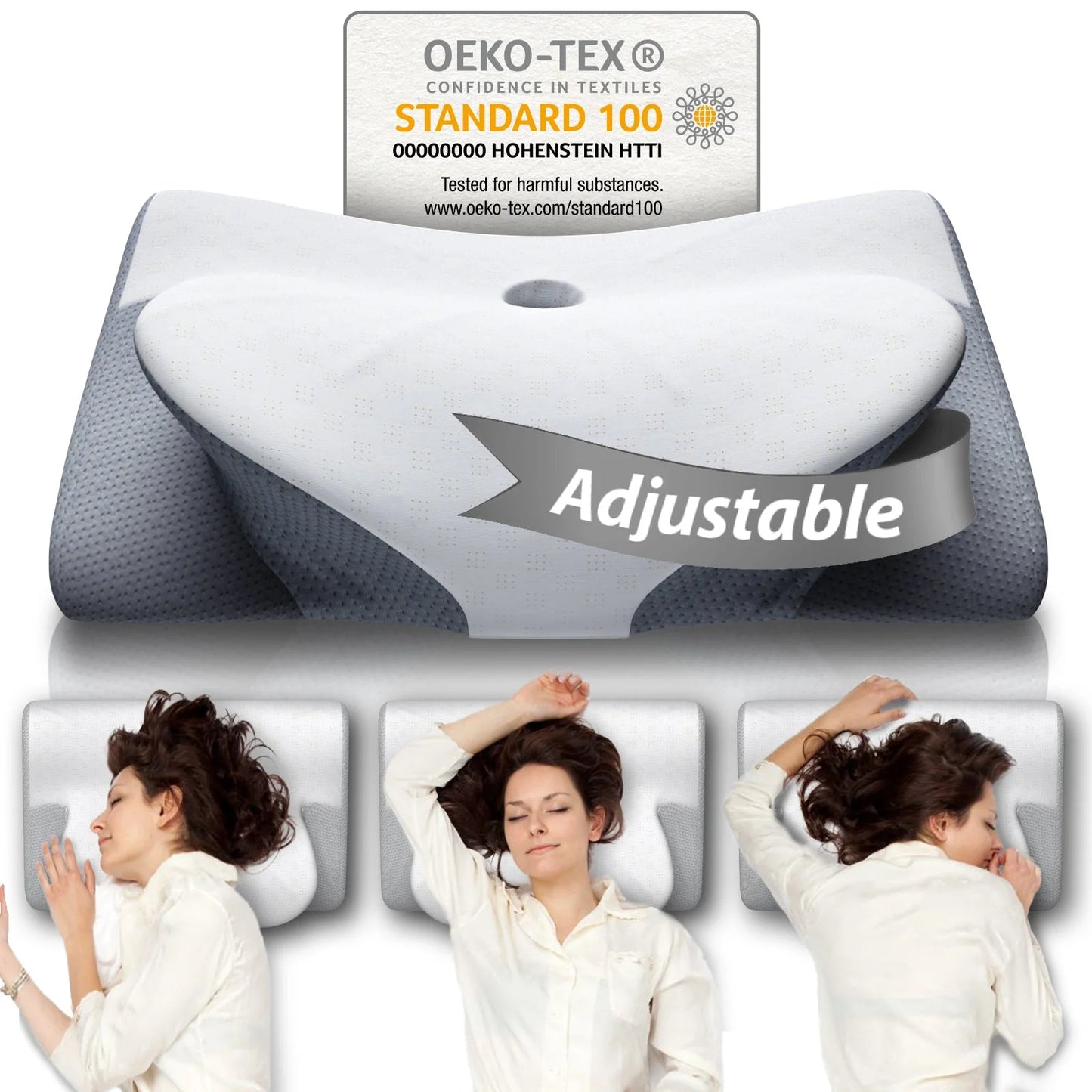 Vexleon™ Butterfly Pillow - Deep Relief Pillow for Neck, Back Shoulder Pain - Memory Foam Support